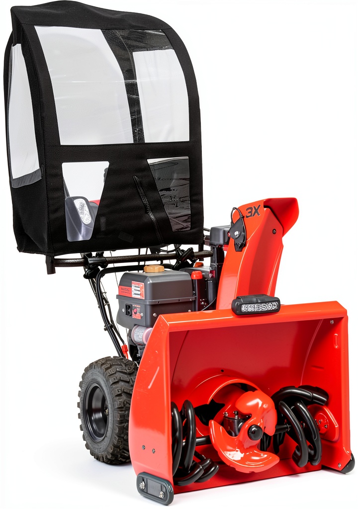 Installing SaintTejia Snow Blower Cab Cold Resistant Waterproof on a wooden desk