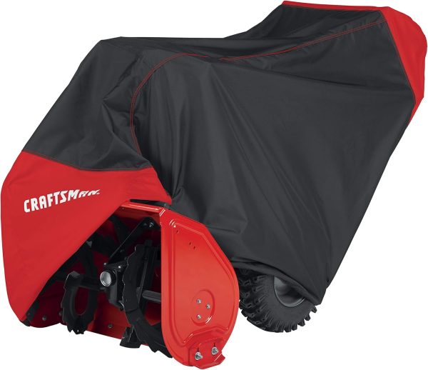 Craftsman Snow Blower Cover Heavy Duty Polyester Black Red-3