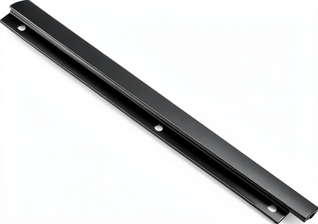 '55-8760 snowblower scraper bar showing dimensions and mounting holes'