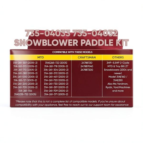 Snowblower Paddle Kit Canamax Impact Rubber-5