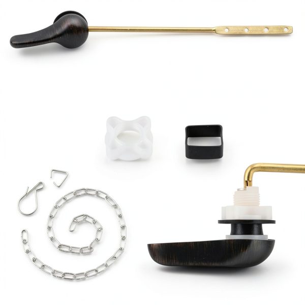 Toilet Flush Handle iFealClear Brass Front Mount-3
