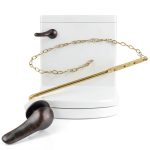 Toilet Flush Handle iFealClear Brass Front Mount-0