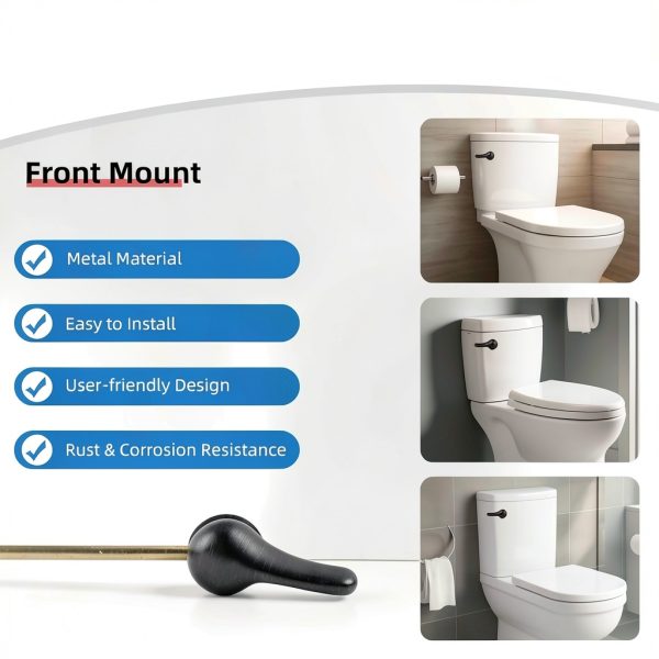 Toilet Flush Handle iFealClear Brass Front Mount-1