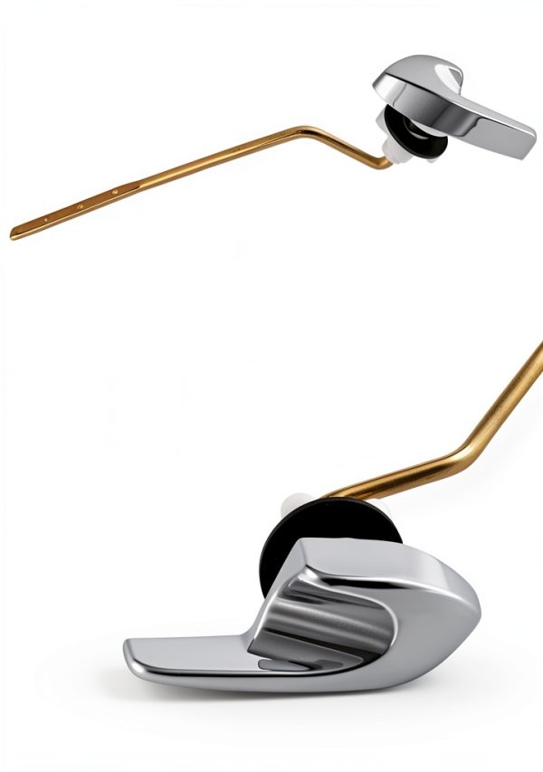 Toilet Handle Brushed Nickel Side Mount 2 Pack by iFealClear-2