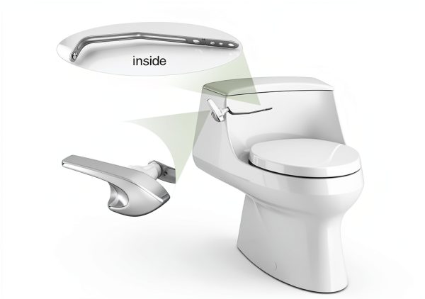 LavishStream Left Trip Lever for Kohler 87115-CP Chrome Metal-5