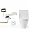 Front Mount Toilet Flush Handle iFealClear Brass Lever White-5