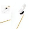 Front Mount Toilet Flush Handle iFealClear Brass Lever White-2