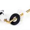 Front Mount Toilet Flush Handle iFealClear Brass Lever White-7