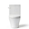 Front Mount Toilet Flush Handle iFealClear Brass Lever White-1