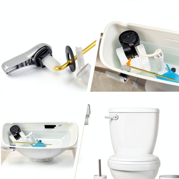 Toilet Trip Lever Alldrmtrue LGMT-2 Silver 2 Pack Aluminum Alloy-5