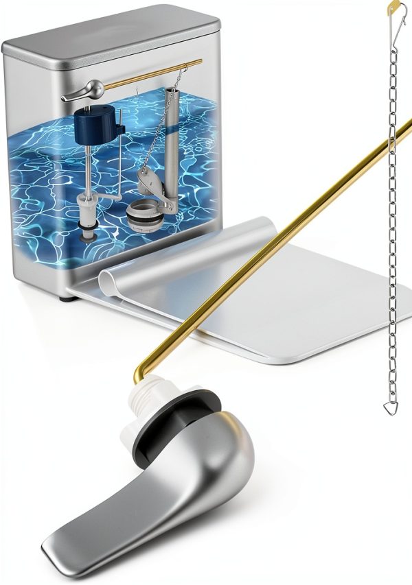 Metal Toilet Handle Kit SuCiiBo Adjustable Brass Lever Polished Chrome-0