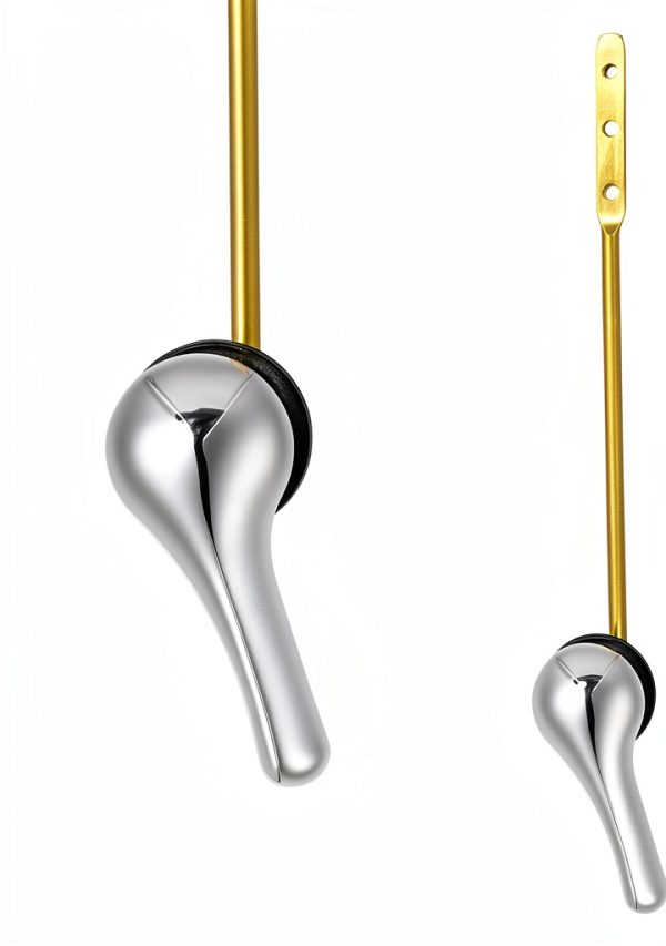 Toilet Trip Lever Alldrmtrue LGMT-2 Silver 2 Pack Aluminum Alloy-1