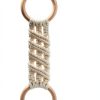 Knit Kitchen Towel Holder Matwsec Boho Crochet 2 Hooks Beige Green-1