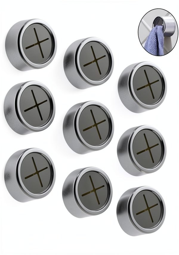 Kitchen Towel Hooks Philbinden 9-Piece Round Chrome Finish Set-0