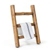 Wooden Tea Towel Ladder by FUIN Mini Rustic Farmhouse Stand Brown-5