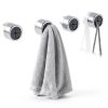 Adhesive Kitchen Dish Towel Hooks Matte White 4 Pack Cabinet Holder-5