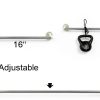 YYST Type-C Magnetic Towel Bar Holder Rack 16"-38" Adjustable White-2
