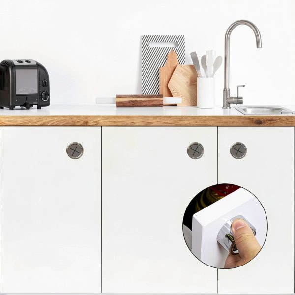 Kitchen Towel Hooks Philbinden 9-Piece Round Chrome Finish Set-3