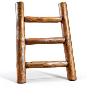 Wooden Tea Towel Ladder by FUIN Mini Rustic Farmhouse Stand Brown-0