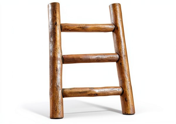 Wooden Tea Towel Ladder by FUIN Mini Rustic Farmhouse Stand Brown-0