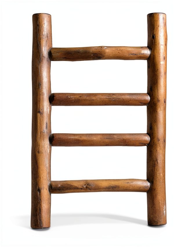 Wooden Tea Towel Ladder by FUIN Mini Rustic Farmhouse Stand Brown-3