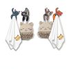 Christmas Funny Cat Butt Towel Holder by Ceenna 4‑Piece Towel Hook Set-5