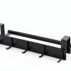 Over the Cabinet Door Towel Bar by KES – Matte Black Hooks 2‑Pack-2