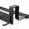 Over the Cabinet Door Towel Bar by KES – Matte Black Hooks 2‑Pack-6