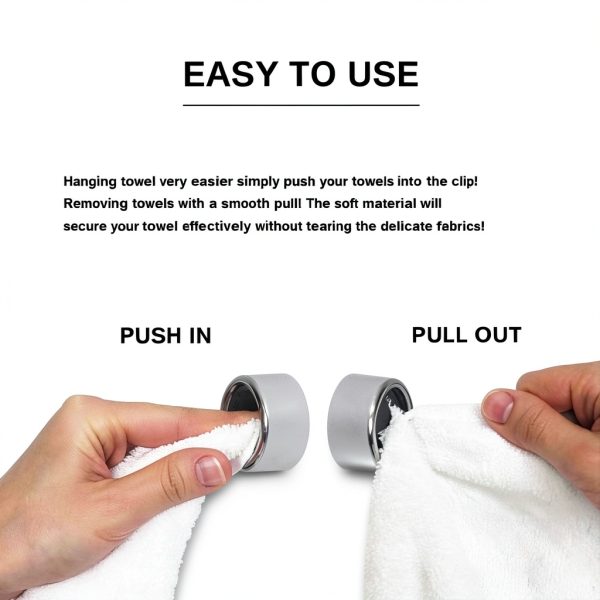 Kitchen Towel Hook SENLIXIN Self Adhesive Wall Mount Silver Round Hook-4
