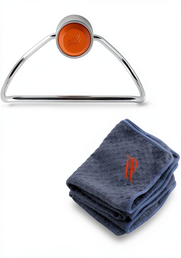 Magnetic Towel Holder Set by Blackstone 5300 Orange Stainless Steel-2
