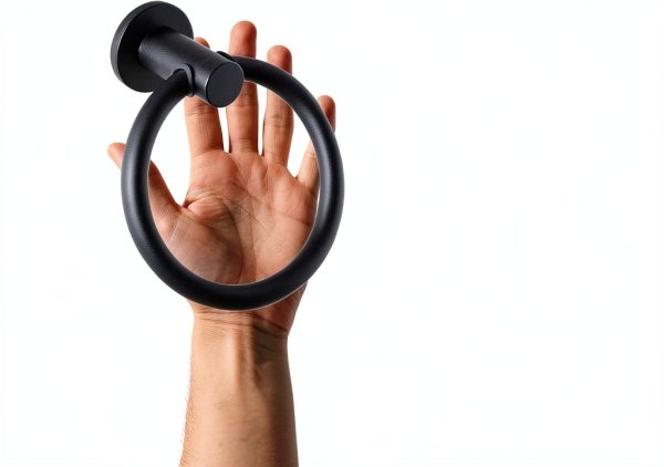 Magnetic Towel Holder for Refrigerator, Magnet Towel Ring Hand Towel Bar Hook Hanger for Fridge, Kitchen Dishwasher, Stove, Oven, Sink, Laundry Washer, Dryer, Black-5