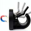 YYST Magnetic Towel Hook Kitten Proof Black Door 2 pcs-3