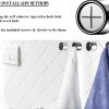 Kitchen Towel Hook SENLIXIN Self Adhesive Wall Mount Silver Round Hook-3