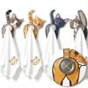 Christmas Funny Cat Butt Towel Holder by Ceenna 4‑Piece Towel Hook Set-0