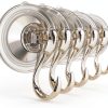 VIS'V Large Suction Cup Hooks with Wipes, Heavy Duty, Removable and Reusable, Clear, 5 Pcs-0
