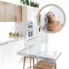 Kitchen Towel Hook SENLIXIN Self Adhesive Wall Mount Silver Round Hook-6
