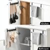 Over the Cabinet Door Towel Bar by KES – Matte Black Hooks 2‑Pack-4